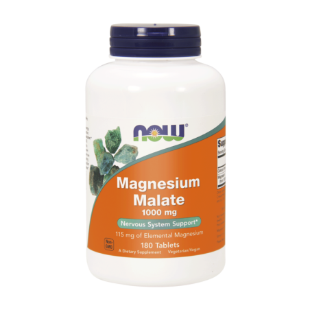 NOW FOODS Magnesium Malate - Jabłczan Magnezu 1000 mg (180 tabl.)