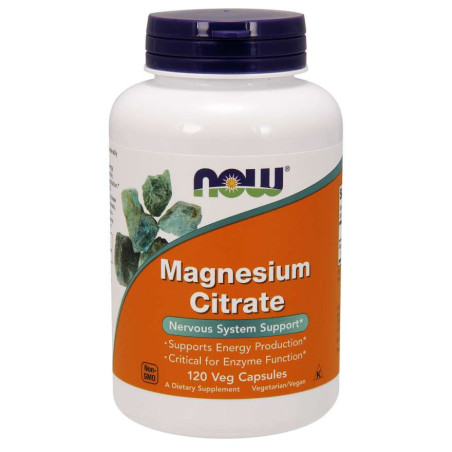 NOW FOODS Magnesium Citrate - Magnez (120 kaps.)
