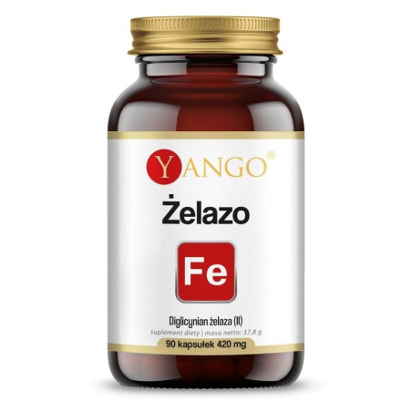 YANGO Żelazo - Diglicynian żelaza 100 mg (90 kaps.)