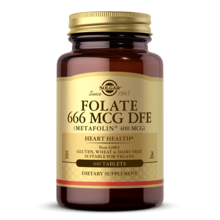 SOLGAR Folate (Metafolin) 400 mcg (100 tabl.)