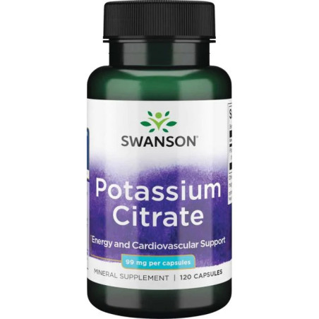 SWANSON Potassium Citrate - Cytrynian Potasu 99 mg (120 kaps.)