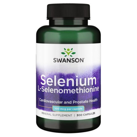 SWANSON Selenium L-Selenomethionine SeLECT 100 mcg (300 kaps.)