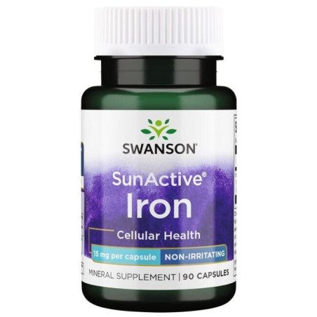 SWANSON SunActive Iron 15 mg (90 kaps.)