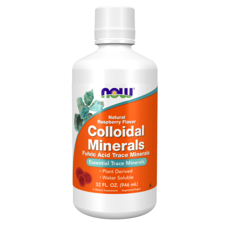 NOW FOODS Colloidal Minerals - Minerały Koloidalne - smak malinowy (946 ml)
