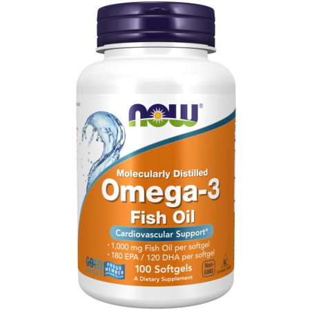 NOW FOODS Omega 3 - DHA 120 mg + EPA 180 mg (100 kaps.)