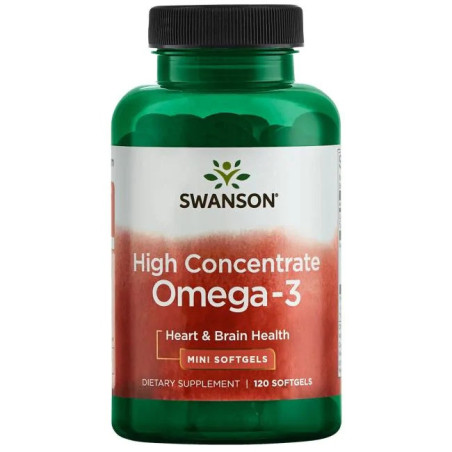 SWANSON High Concentrate Omega 3 - 570 mg (120 kaps.)