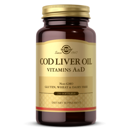 SOLGAR Cod Liver Oil - Vitamins A&D (250 kaps.)