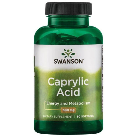 SWANSON Caprylic Acid 600 mg (60 kaps.)
