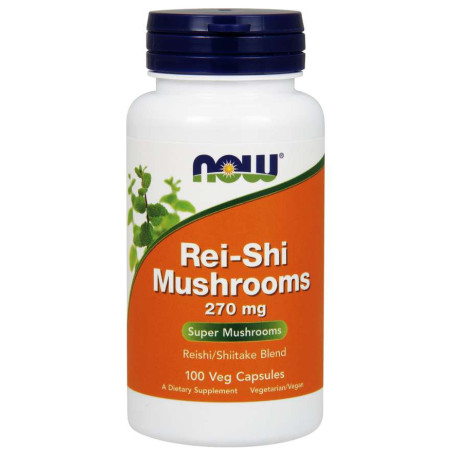 NOW FOODS Rei-Shi Mushrooms - Reishi i Shiitake 270 mg (100 kaps.)