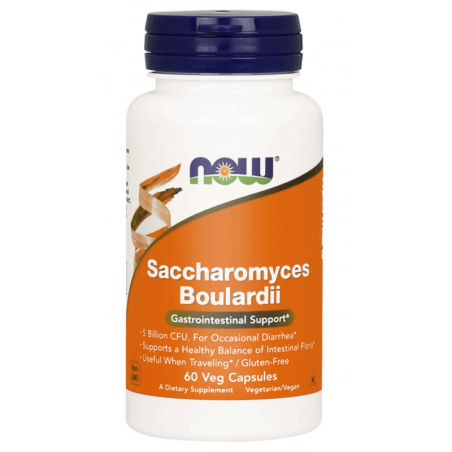 NOW FOODS Probiotyk Saccharomyces Boulardii (60 kaps.)