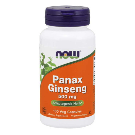 NOW FOODS Panax Ginseng - Żeń-szeń 500 mg (100 kaps.)