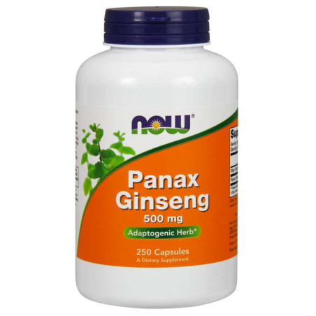 NOW FOODS Panax Ginseng - Żeń-szeń 500 mg (250 kaps.)