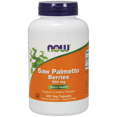 NOW FOODS Saw Palmetto Berries - Palma Sabalowa (jagody) 550 mg (250 kaps.)