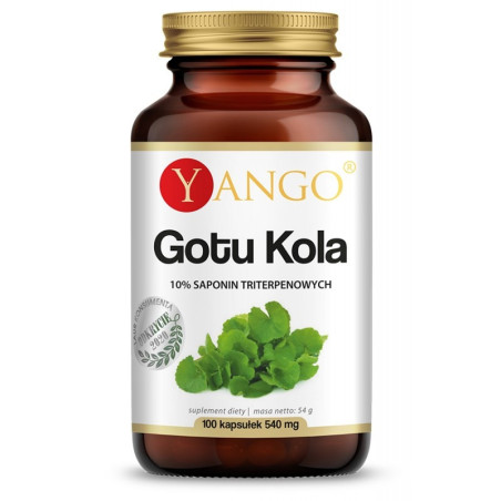 YANGO Gotu Kola - ekstrakt 10% saponin triterpenowych (100 kaps.)