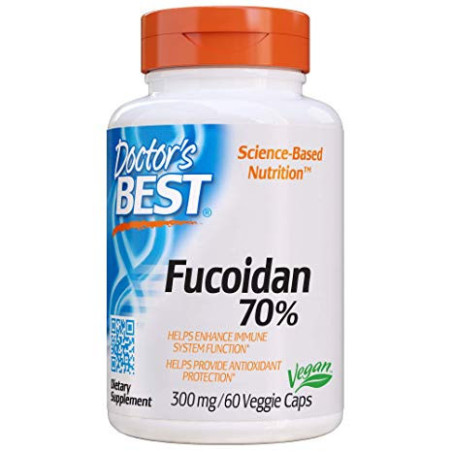 DOCTOR'S BEST Fucoidan 70% - Ekstrakt Fucoidanu 300 mg (60 kaps.)