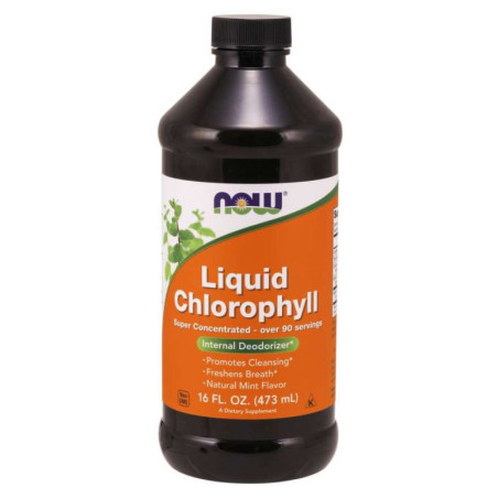 NOW FOODS Chlorophyll - Chlorofil w płynie (473 ml)