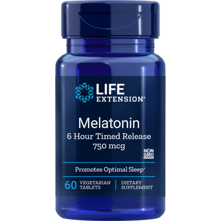 LIFE EXTENSION Melatonin 750 mcg 6 Hour Time Release (60 tabl.)