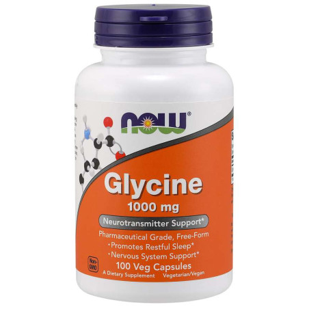NOW FOODS Glycine - Glicyna 1000 mg (100 kaps.)