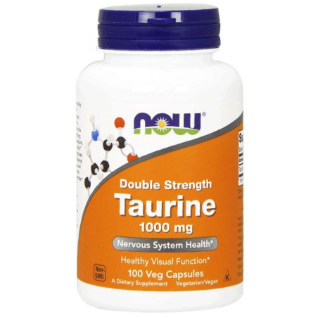 NOW FOODS Double Strength Taurine - Tauryna 1000 mg (100 kaps.)