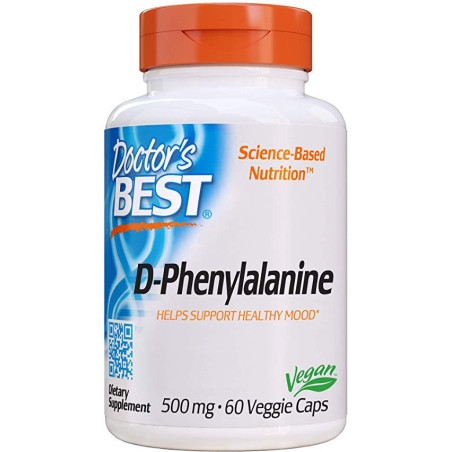 DOCTOR'S BEST D-Phenylalanine - D-Fentyloalanina 500 mg (60 kaps.)