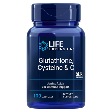 LIFE EXTENSION L-Glutation + L-Cysteina + Witamina C (100 kaps.)