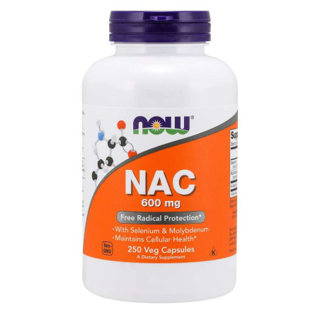 NOW FOODS NAC - N-Acetylo-L-Cysteina 600 mg (250 kaps.)
