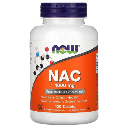 NOW FOODS NAC - N-Acetyl L-Cysteina 1000 mg (120 tabl.)