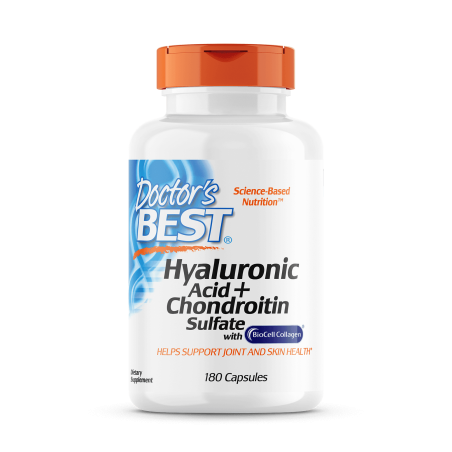 DOCTOR'S BEST Hyaluronic Acid + Chondroitin Sulfate with BioCell Collagen (180 kaps.)