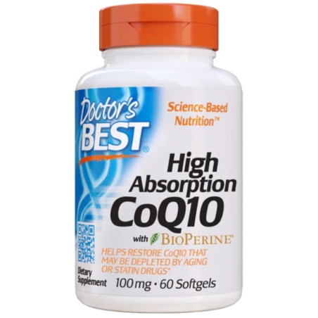 DOCTOR'S BEST Koenzym Q10 100 mg i Piperyna BioPerine (60 kaps.)