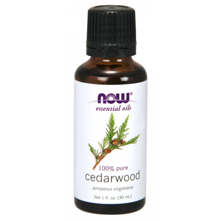 NOW FOODS 100% Olejek Cedrowy - Cedarwood (Drzewo Cedrowe) (30 ml)