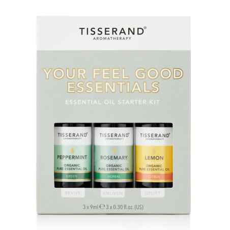 TISSERAND AROMATHERAPY Your Feel Good Essentials Kit - Zestaw olejków eterycznych 100% (3 x 9 ml)