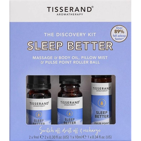 TISSERAND AROMATHERAPY Sleep Better Discovery Kit - Zestaw produktów eterycznych na dobry sen (2 x 9 ml, 1 x 10 ml)