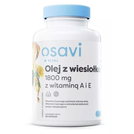 OSAVI Olej z wiesiołka 600 mg z wit. A i E (180 kaps.)