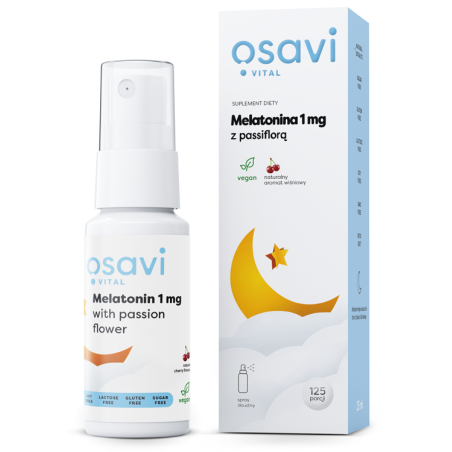 OSAVI Melatonina 1 mg z passiflorą - smak wiśniowy (25 ml)