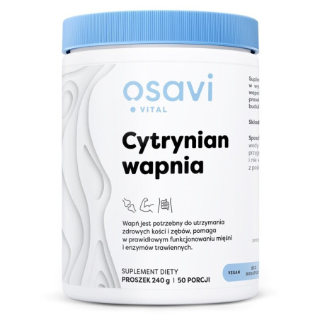 OSAVI Cytrynian wapnia w proszku (240 g)
