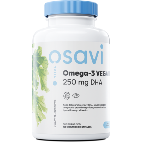 OSAVI Omega-3 VEGAN 250 mg DHA (120 kaps.)