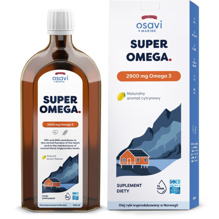 OSAVI Super Omega, 2900 mg - smak cytrynowy (500 ml)