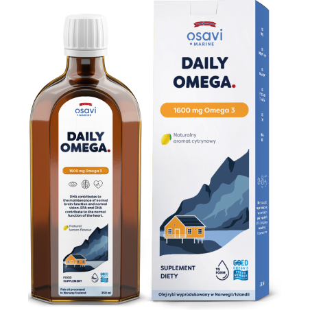 OSAVI Daily Omega 1600 mg - smak cytrynowy (250 ml)