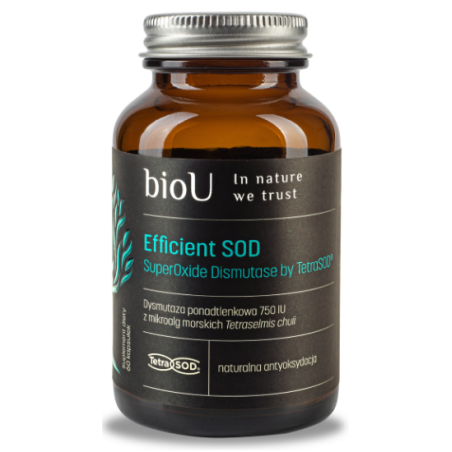 BIOU Efficient SOD SuperOxide Dismutase by TetraSOD 750 IU (60 kaps.)
