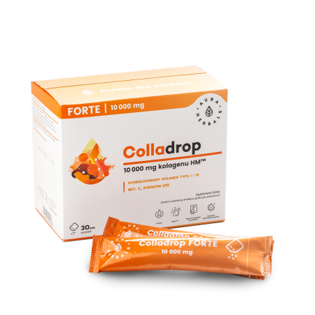 AURA HERBALS Colladrop Forte - Kolagen HM 10000 mg saszetki 10,7 g (30 szt.)
