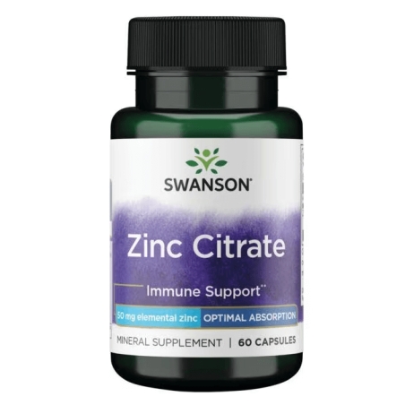 SWANSON Zinc Citrate 50 mg (60 kaps.)