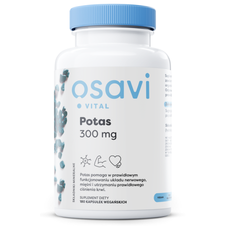 OSAVI Potas - Cytrynian Potasu 100 mg (180 kaps.)