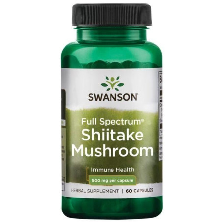 SWANSON Full Spectrum Shiitake Mushroom 500 mg (60 kaps.)