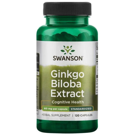 SWANSON Ginkgo Biloba Extract 60 mg (120 kaps.)