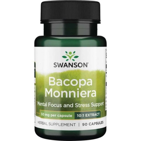 SWANSON Bacopa Monniera 50 mg - ekstrakt 10:1 (90 kaps.)