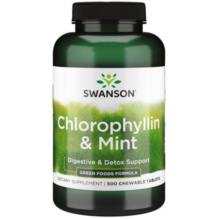 SWANSON Chlorophyllin & Mint (500 tabl.)