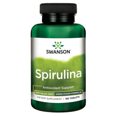 SWANSON Spirulina 500 mg (180 tabl.)