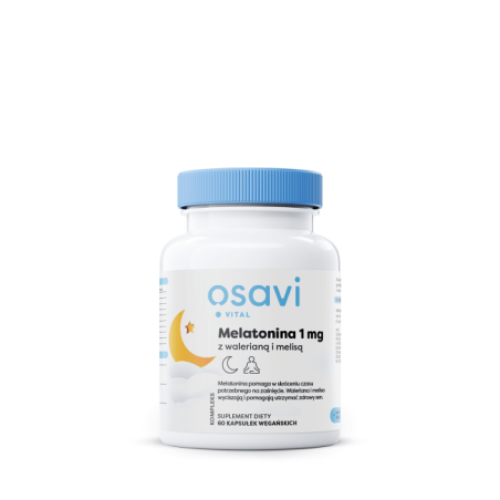 OSAVI Melatonina 1 mg z walerianą i melisą (60 kaps.)