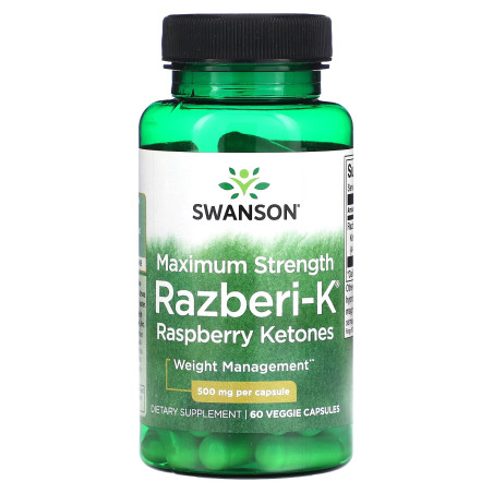 SWANSON Maximum Strength Razberi-K - Raspberry Ketones 500 mg (60 kaps.)