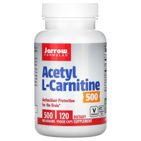 JARROW FORMULAS Acetyl L-Carnitine - Acetyl L-Karnityna 500 mg (120 kaps.)